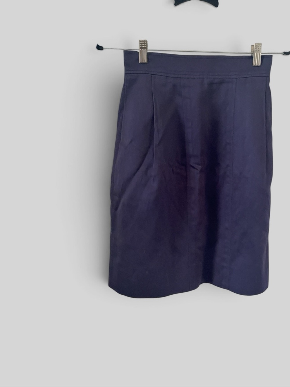 CHANEL Dark Navy A-Line Skirt - Picture 2 of 14